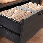 Sauder - 433265 La Collection Tiffin Line Crédence - Finition Raven Oak - 2 boîtes-Fini sur tous les côtés.