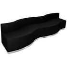 Flash Furniture HERCULES Alon Series Black LeatherSoft Reception Configuration - 4 Piece-Contemporary Reception Set