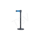 Zenith Safety Free-Standing Crowd Control Barrier, Steel, 35" H, Blue Tape, 7' Tape Length (SDN309)-Finish/Colour: Steel