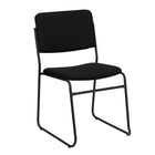 Flash Furniture HERCULES Series High Density Black Fabric Stacking Chair with Sled Base-Contemporary Style