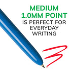 BIC 4-Color Ballpoint Pens Retractable – 1.0mm – 3 Pack-1.0mm tip