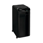Fellowes AutoMax 350C 350-Sheet Cross Cut Auto Feed Shredder-AccuFeed System provides fast, accurate automatic shredding; SilentShred offers ultra-quiet performance; Auto Reverse stops and reverses paper if a jam occurs.