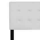 Flash Furniture Lennox Tufted Upholstered Queen Size Headboard - White Vinyl-Panel Headboard