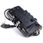 BlueDiamond Defend Flex 12 Outlet Surge Protector, 8' Cord, (S9PC01EBCY)-90 degree rotating outlets can be rotated in different directions for easy and flexible use