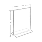 Azar Displays 14" x 11" Vertical Double Sided Stand Up Acrylic Sign Holder, Clear, 10 Pack (152710)-Highlight important information from two different angles