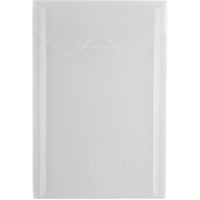 JAM Paper Plastic Envelopes with Tuck Flap - Open End - 4.125" x 6" - Clear - 12 Pack -Colour: Clear