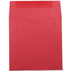 JAM Paper 7.5 x 7.5 Square Envelopes, Brite Hue Red Recycled, 100 Pack (02792291B)-Colour: Brite Hue Red