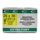 Eco II Garbage Bags - Extra Strong - 26" x 36" -  Clear Tint - 125 Pack-26" x 36"