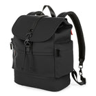 Bugatti Edition 22 Backpack - Vegan Leather - Black (BKP2267BU-Black)-Black waterproof/Weather-Resistant rubberized vegan leather