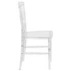 Flash Furniture Flash Elegance Crystal Ice Napoleon Stacking Chair - 2 Pack-Stack Quantity: 10