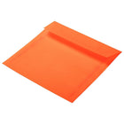 JAM Paper 6.5 x 6.5 Square Envelopes, Glamour Orange Translucent Vellum, 50 Pack (1592120I)-Envelope Size: 6.5" x 6.5"