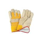 Zenith Safety Fitters Gloves, Large, Grain Cowhide Palm, Foam Fleece Inner Lining - 12 Pack-Cuff Material: Rubberized