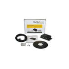 StarTech 2 Port Industrial Wall Mountable USB to Serial Adapter Hub with DIN Rail Clips-Integrated wallmount brackets and included DIN Rail clips for versatile mounting options