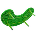 Flash Furniture 35"W x 65"L Half-Moon Green Plastic Height Adjustable Activity Table-Cutout Depth: 13.5"