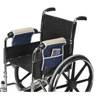 Bios – Accoudoirs en molleton DMI avec pochettes-L’accoudoir en molleton DMI avec pochettes se fixe facilement à un fauteuil roulant grâce aux crochets et aux boucles