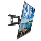 Kanto Full-Motion Metal Stud TV Wall Mount with SNAPTOGGLE Bolts for 34"-65" TVs - Black-Adjustable horizontal leveling