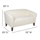 Flash Furniture HERCULES Imperial Series Leather Loveseat - White-Hardwood Construction