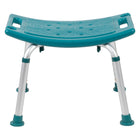 Flash Furniture HERCULES Series Adjustable Teal Bath & Shower Chair with Non-slip Feet-Medical Grade Shower Chair