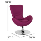Flash Furniture Egg Series Magenta Fabric Side Reception Chair-CA117 Fire Retardant Foam