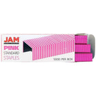 JAM Paper Office & Desk Sets, Tape Dispenser Stapler Pack of Staples, Fuchsia (33758PI)-A great way to Colour coordinate your desk, or brighten a new desk up! With Colourful Staples to match!