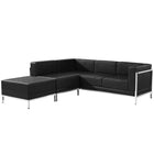 Flash Furniture  Hercules Imagination Series Leather Sectional Configuration, 3 Pieces, Black (ZBIMAGSECTSET9)-Black Bonded Leather