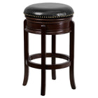 Flash Furniture – Tabouret de bar sans dossier de 30 po en cuir tabouret, noir/cappucino-Tabouret de style transitionnel