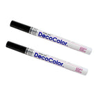 Marvy Uchida Fine-Line Opaque Paint Markers - Black - 2 Pack-Colour: Black