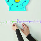 Hand2Mind Magnetic Demonstration Advanced NumberLine Clock - Multicolor-7