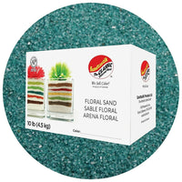 Sandtastik Floral Coloured Sand, 10 lb (4.5 kg) Box, Teal-Coarse grain with natural sparkle throughout