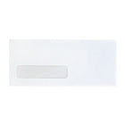 Staples #10 Window Envelopes with Gummed Flaps - 4-1/8" x 9-1/2" - White - 500 Pack-24 lb white stock is durable and easily conceals contents