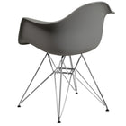 Flash Furniture Alonza Series Plastic Chairs with Chrome Base - Moss Grey - 2 Pack-Waterfall Seat reduces pressure on your legs