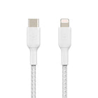 Belkin 3' USB-C To Lightning Cable - White-Supports fast charging