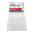 Staples String-Style Name Badge Kit - 4" W x 3" H - White - 10 Pack-4" x 3"