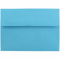 JAM Paper A7 Invitation Envelopes, 5.25 x 7.25, Brite Hue Blue, 250 Pack (54093H)-Blue recycled envelope
