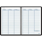 Staples Undated Wirebound Weekly Planner - Black - 8" x 11" - Bilingual-Page size: 8" x 11"