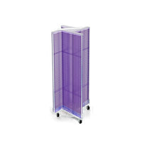 Azar Displays Pegboard Pinwheel Unit, 44" x 13.5", Purple (700443-PUR)-Purple plastic