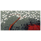 Design Art Abstract Grey and White Flowers, 5 Piece Canvas Print, (PT2001-32X16-1P)-Print