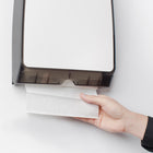 Scott Slimfold Towel Dispenser - 9.83" x 13.67" x 2.88" - White-This compact dispenser holds 225 paper towels, It features a clear vertical window, so you can see when you're running low