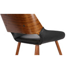 Armen Living Panda Mid-Century Dining Chair - Black-Assembly Required