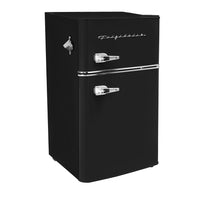 Frigidaire 3.2 Cu. Ft. 2-Door Compact Fridge - Black-Equipped with the convenient "Dispense-A-Can" compartment and each compartment will hold up to six cans