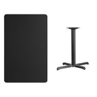 Flash Furniture – Table en stratifié noir de 30 x 48 po avec base de 22 x 30 po (XUBK3048T2230)-Table d'hospitalité