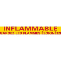 SCN Industrial Inflammable Sign, 5-1/4" x 28-3/4", French - 12 Pack-Display Type Adhesive