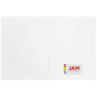 JAM Paper Premium Paper Cardstock Two Pocket Presentation Folders, White, 12 Pack (6194703dg)-2 pocket