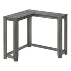 Monarch Specialties 3658 Corner Console Accent Table - Grey-Entry table with a unique corner design in a sleek grey finish