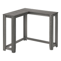 Monarch Specialties 3658 Corner Console Accent Table - Grey-Entry table with a unique corner design in a sleek grey finish