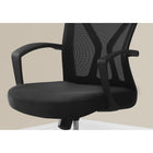 Monarch Specialties 7460 Office Chair - Black/Chrome Base-360-degree swivel seat and chrome 5-star base with black hooded casters offer mobility, while an adjustable height mechanism with tilt-back/lock-in control allows the chair to be optimized for the sitter