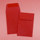 JAM Paper #1 Coin Envelopes, 2.25 x 3.5, Red Brite Hue Recycled, 50 Pack-Gum Closure