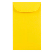 JAM Paper #6 Coin Envelopes, 3 3/8 x 6, Brite Hue Yellow, 500 Pack-Coin Envelopes