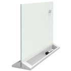 Quartet Glass Desktop Dry-Erase Panel - 23" x 17" - White-Magnetic dry-erase panel