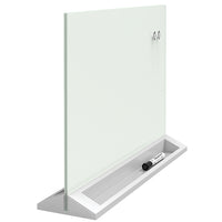 Quartet Glass Desktop Dry-Erase Panel - 23" x 17" - White-Magnetic dry-erase panel